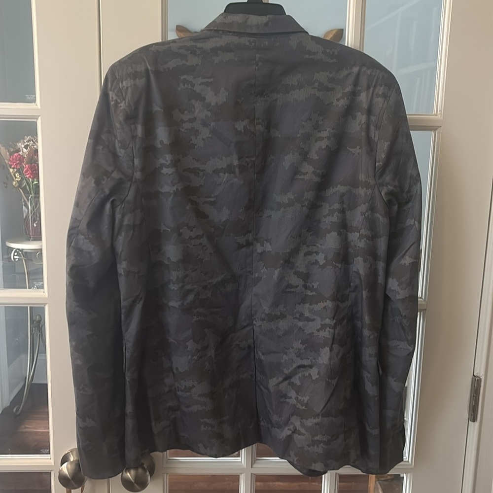 Calvin Klein Jeans Men's Gray Camouflage Sport Coat Blazer - Picture 4 of 5